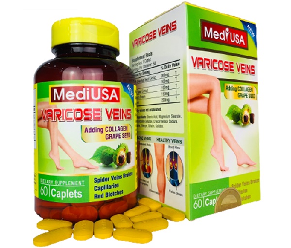 Viên uống trị suy giãn tĩnh mạch MediUSA Varicose Veins Treatment