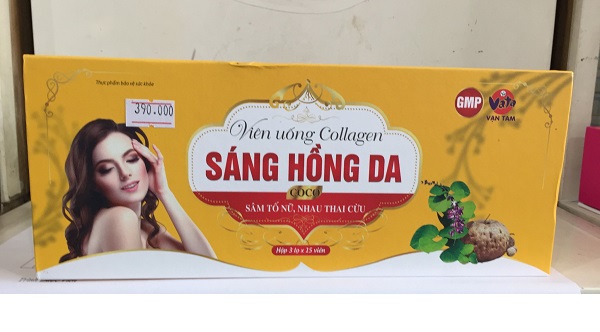 Viên uống Collagen Sáng Hồng Da- Sâm tố nữ nhau thai cừu