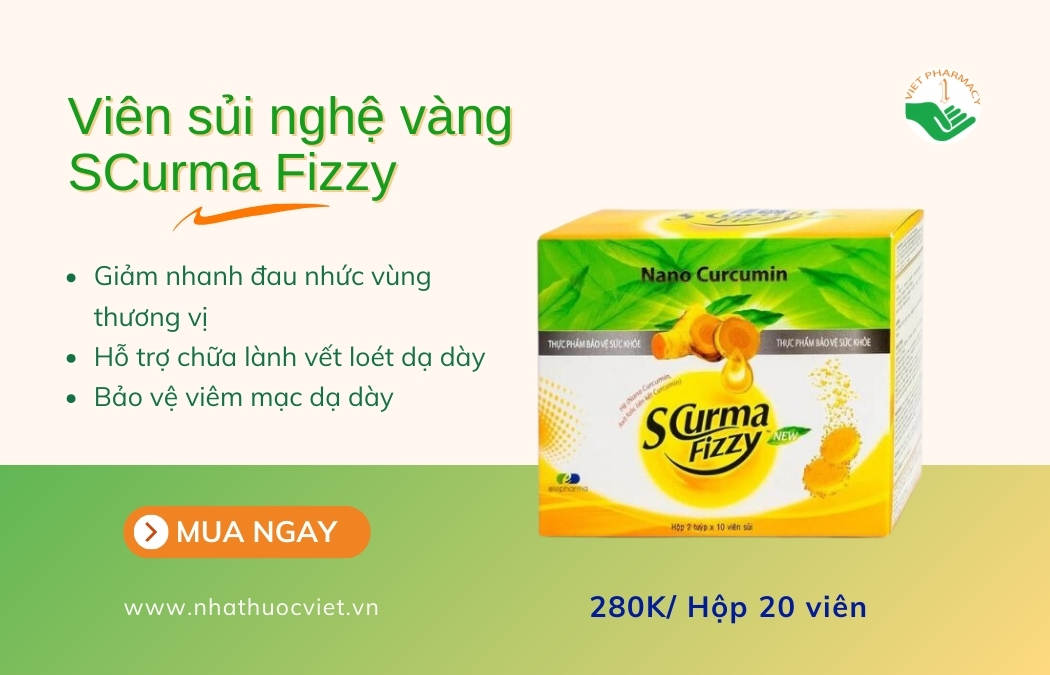 Viên sủi Nano Curcumin SCurma Fizzy