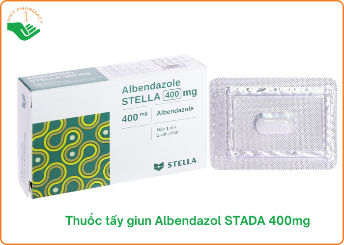 Thuốc tẩy giun Albendazol STADA 400mg