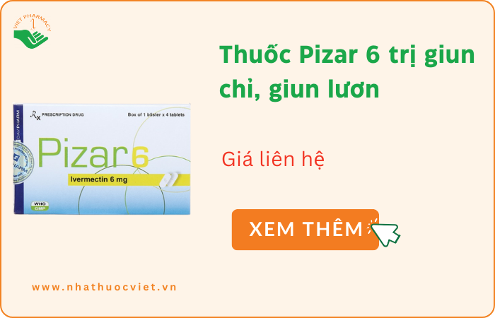 Thuốc tẩy giun Pizar 6