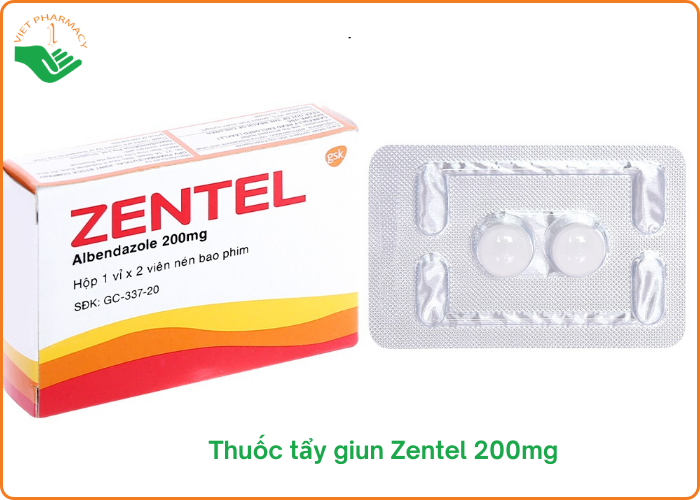 Thuốc tẩy giun Zentel 200mg