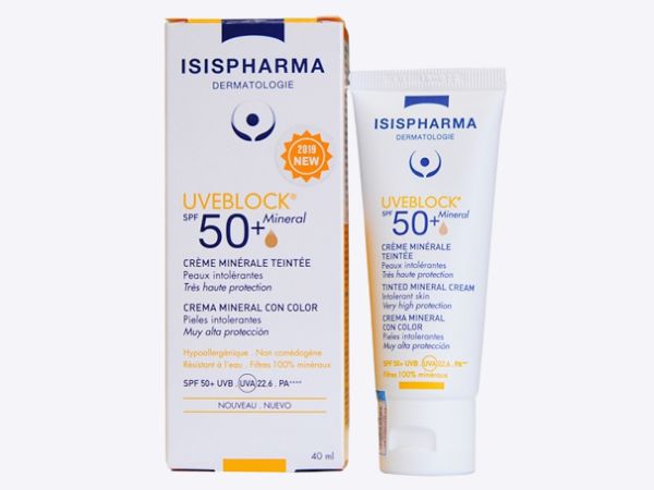 Kem chống nắng vật lý Isispharma Uveblock SPF50+ Mineral Cream