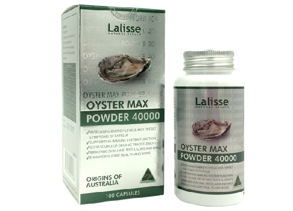 Viên uống cường dương Tinh hàu nhân sâm Lalisse Oyster Max Powder 40000