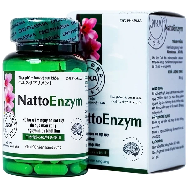 Viên uống NattoEnzym hỗ trợ giảm nguy cơ đột quỵ (90 viên)