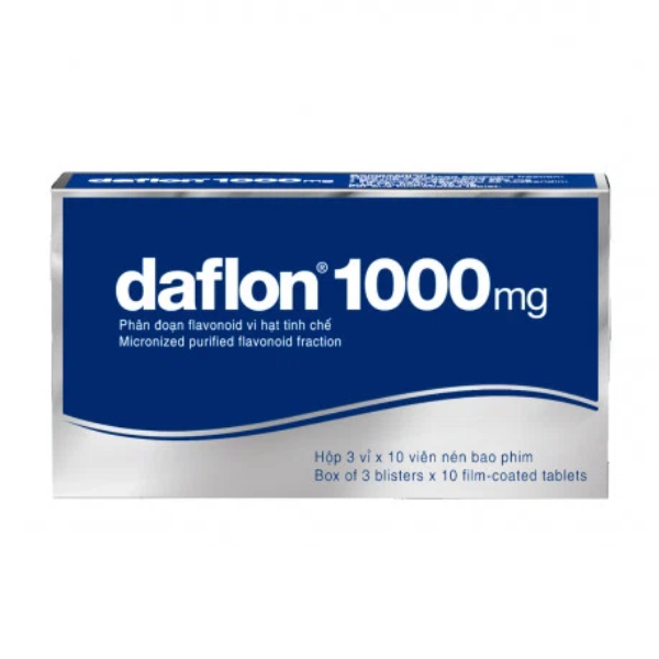 Daflon 1000mg trị trĩ, suy giãn tĩnh mạch