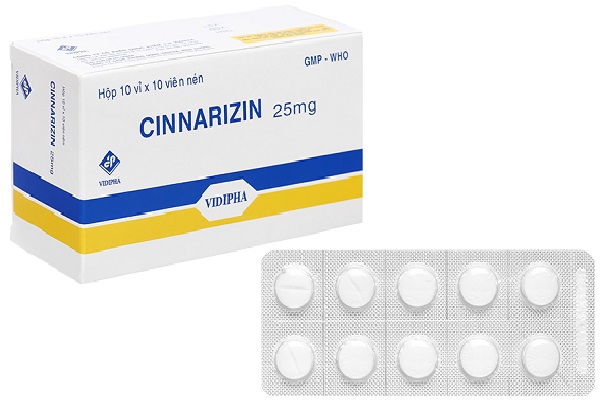 Thuốc chống say xe Cinnarizin 25 mg