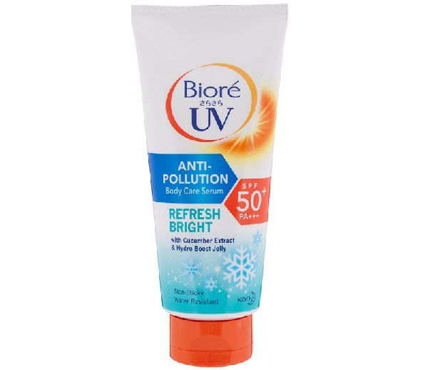 Kem chống nắng body Biore UV Extra Moist Anti-Pollution Body Care Serum Refresh Bright