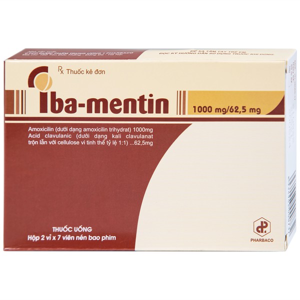 Thuốc Iba-Mentin 1000mg/62.5mg