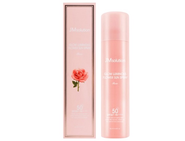 Xịt chống nắng JMsolution Glow Luminous Flower Sun Spray Rose SPF50+ 