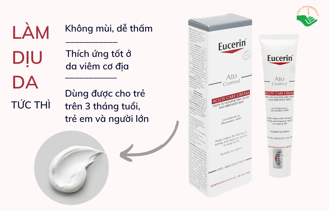 Kem dưỡng ẩm Eucerin Ato Control Acute Care Cream