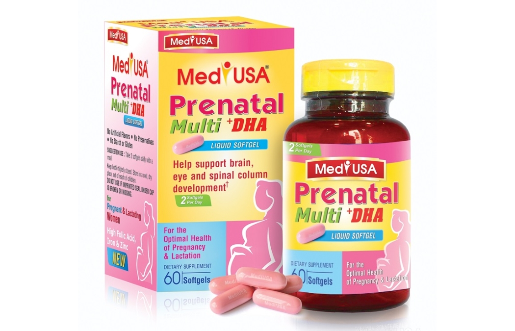 Viên uống bổ trứng MediUSA Prenatal Multi +DHA