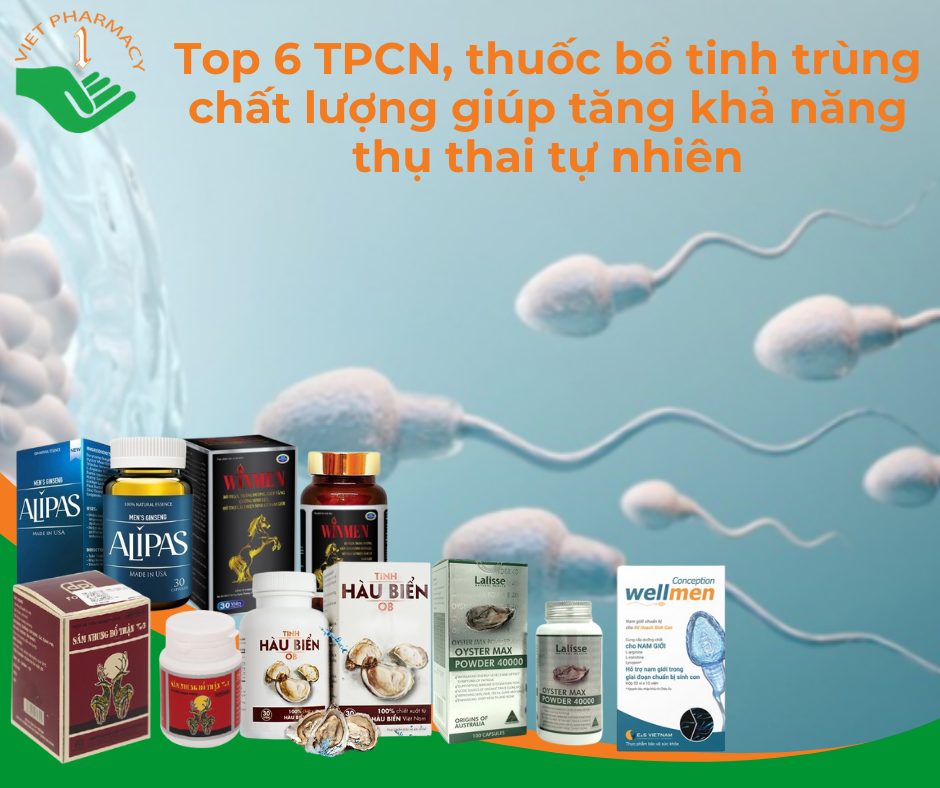 Top 6 TPCN, thuốc bổ tinh trùng chất lượng giúp tăng khả năng thụ thai tự nhiên