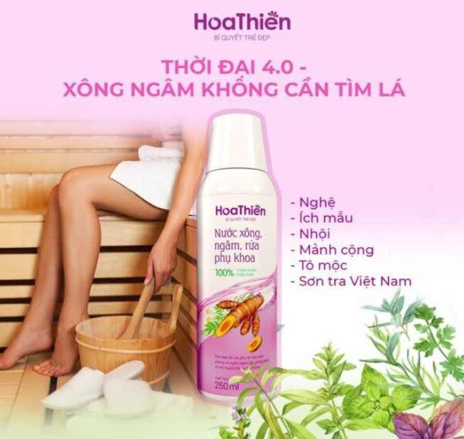 Nước xông, ngâm, rửa phụ khoa Hoa Thiên