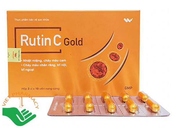 Viên uống Rutin C Gold - Hộp 30 viên.