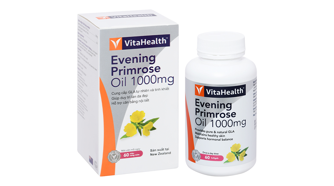 Viên uống cân bằng nội tiết tố Vitahealth Evening Primrose Oil 1000mg