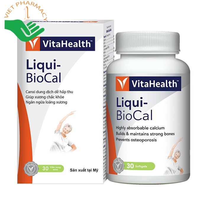 Viên uống hỗ trợ xương và răng chắc khoẻ VitaHealth Liqui-BioCal