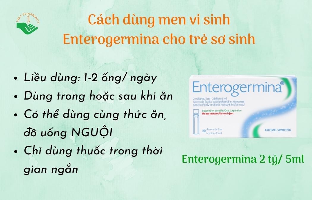 Cách dùng Enterogermina cho trẻ sơ sinh