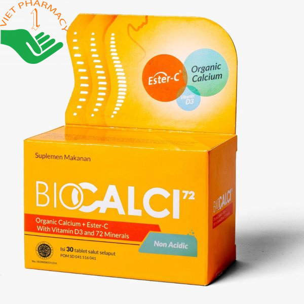 BioCalci 72 giúp bổ sung Canxi và Vitamin D3 giúp xương chắc khỏe.