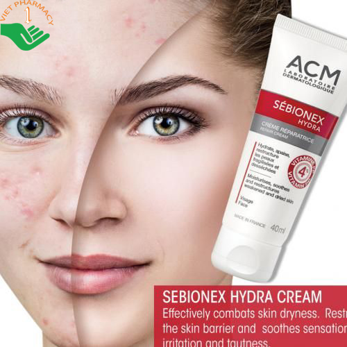 Kem dưỡng ẩm dành cho da mụn ACM sebionex hydra moisturising repairing cream