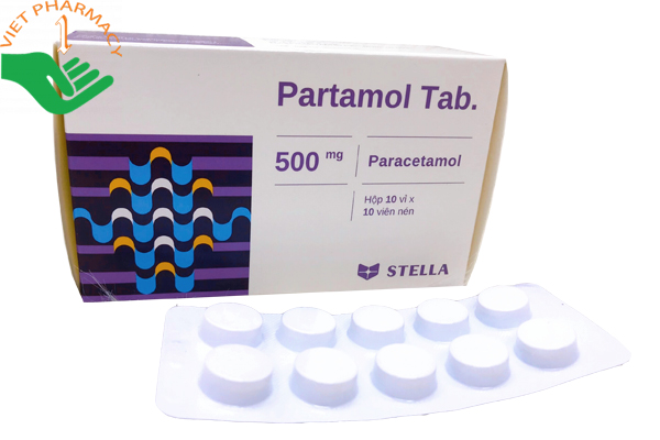 Thuốc Partamol 500mg giúp hạ sốt hiệu quả, nhanh chóng.