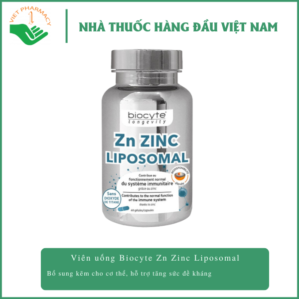 Viên uống bổ sung kẽm Biocyte Zn Zinc Liposomal