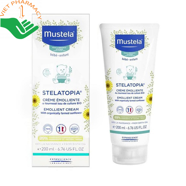 Kem dưỡng da cho bé Mustela Stelatopia Emollient Cream