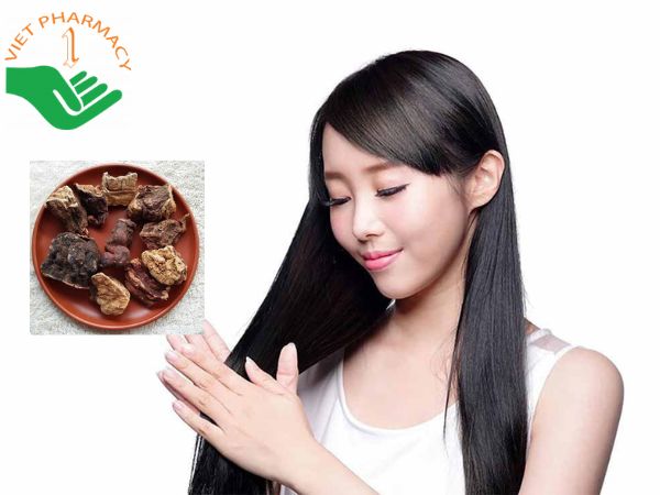 Dùng hà thủ ô mang đến cho bạn mái tóc mềm mượt, đen dày óng ả