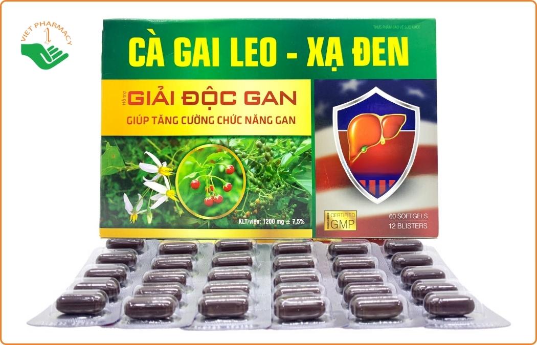 Viên uống giải độc gan cà gai leo xạ đen