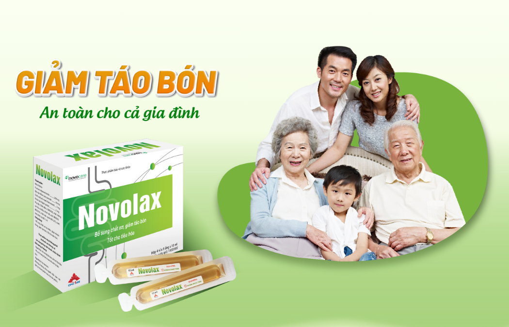 Dung dịch chất xơ hòa tan, giảm táo bón - Novolax