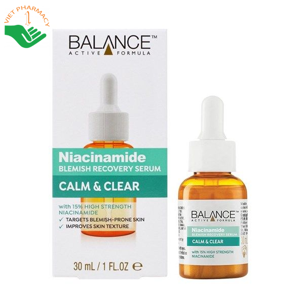 Serum ngừa mụn mờ thâm Balance Niacinamide Calm & Clear