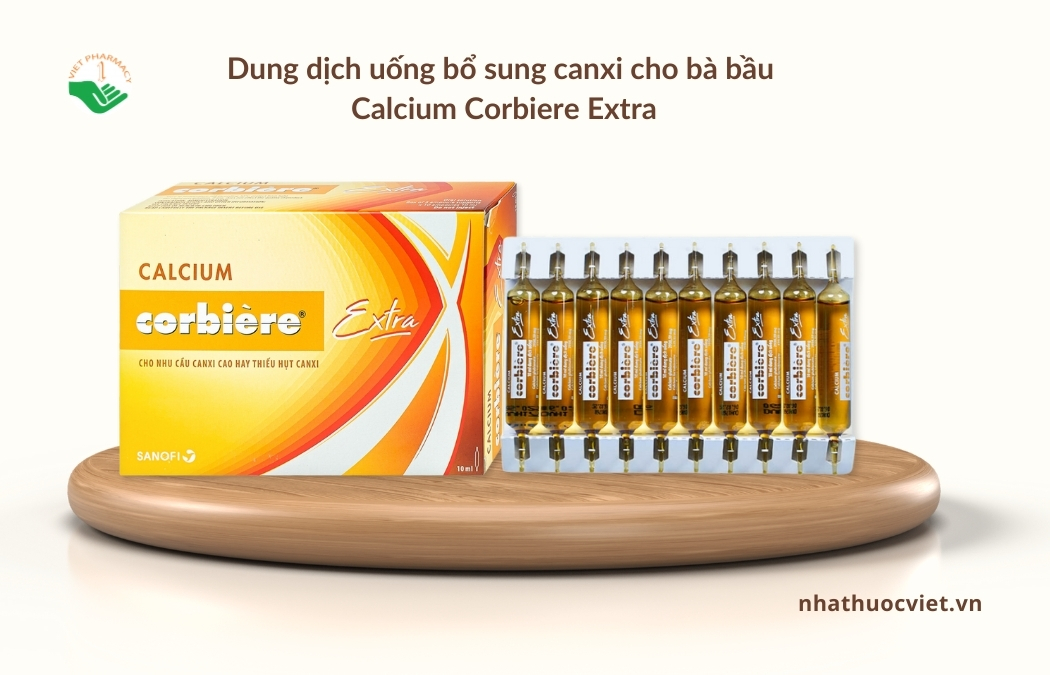 Canxi cho bà bầu Calcium Corbiere Extra