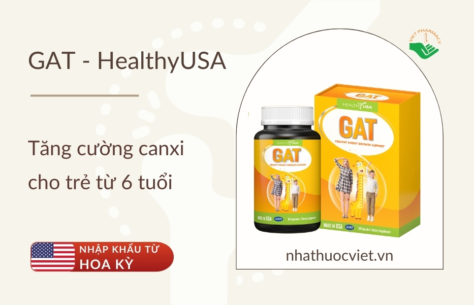 Viên uống bổ sung canxi cho trẻ GAT - HealthyUSA