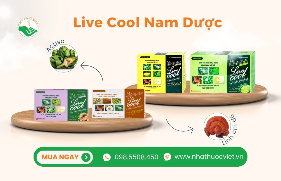 Bột sủi thanh nhiệt Live Cool Nam Dược