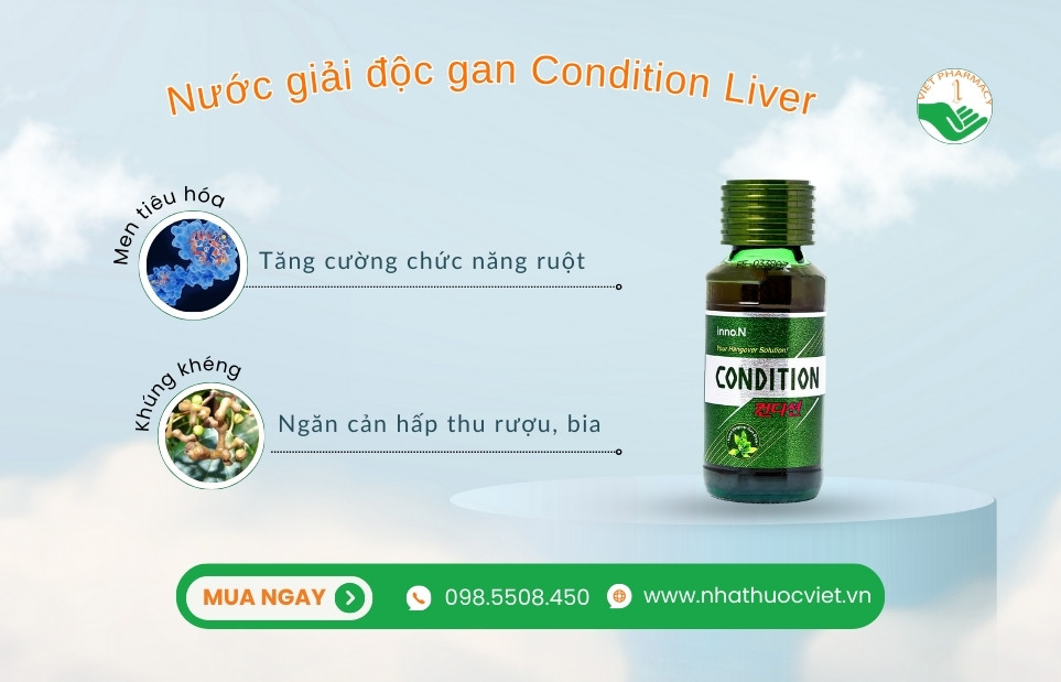 Nước uống giải rượu, bảo vệ gan Condition