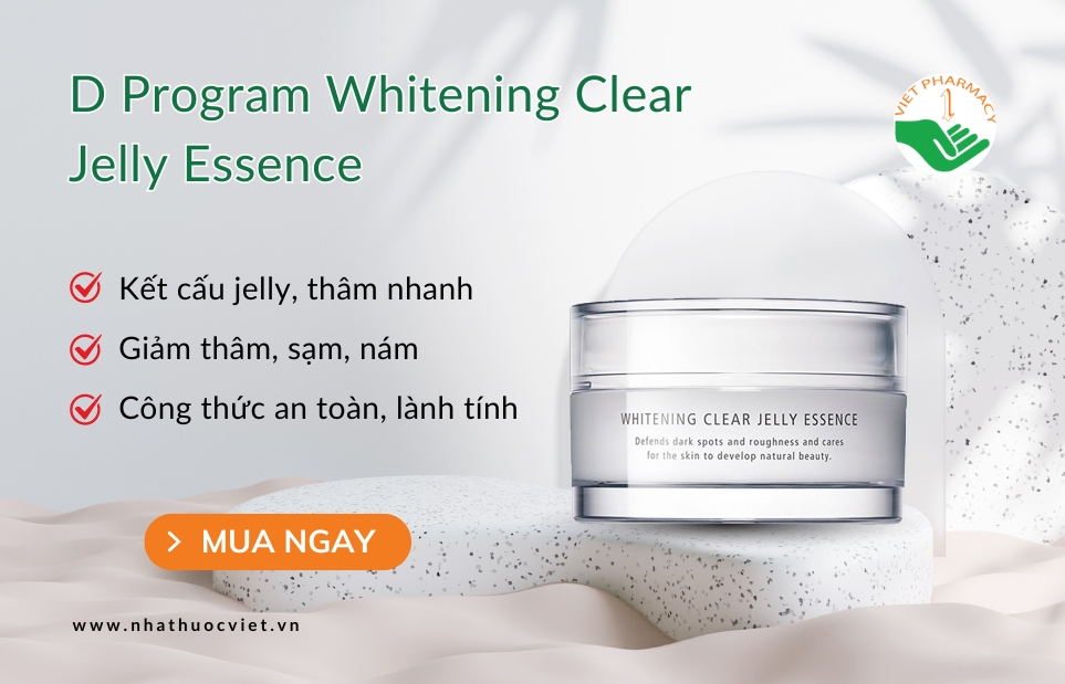 Kem dưỡng trắng da D Program Whitening Clear Jelly Essence