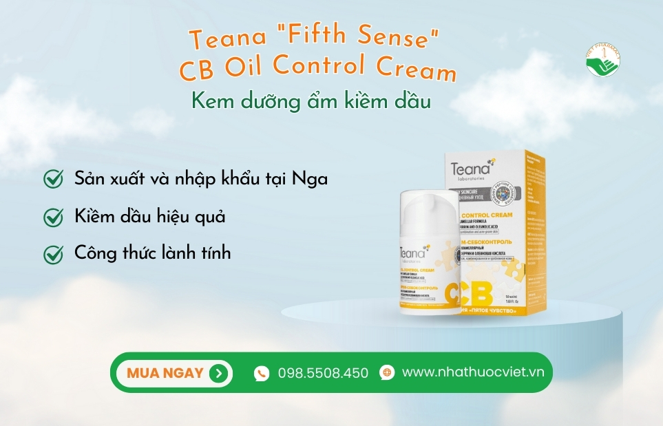 Kem dưỡng kiềm dầu Teana "Fifth Sense" CB Oil Control Cream