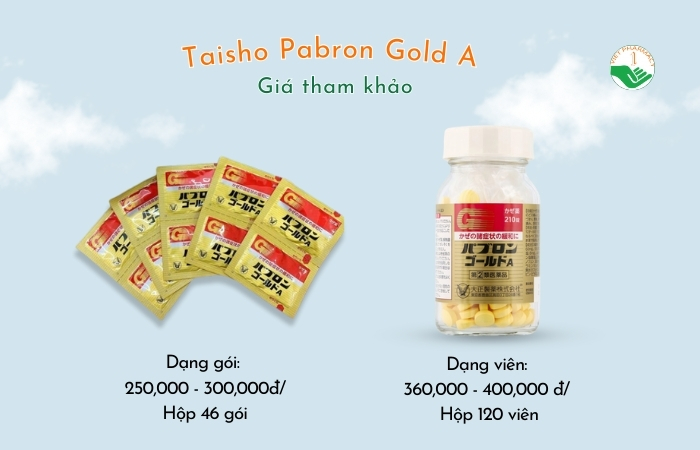 Giá tham khảo của thuốc cảm Nhật Taisho Pabron Gold A