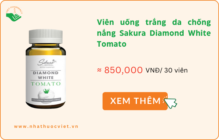 Viên uống trắng da chống nắng Sakura Diamond White Tomato