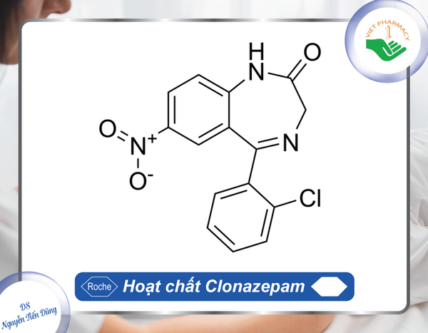 Hoạt chất Clonazepam là thành phần chính có trong thuốc Rivotril 2mg