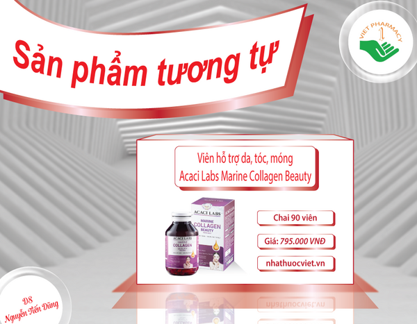  Viên hỗ trợ da, móng và tóc Acaci Labs Marine Collagen Beauty