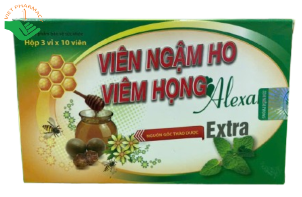 Viên ngậm ho viêm họng Alexan