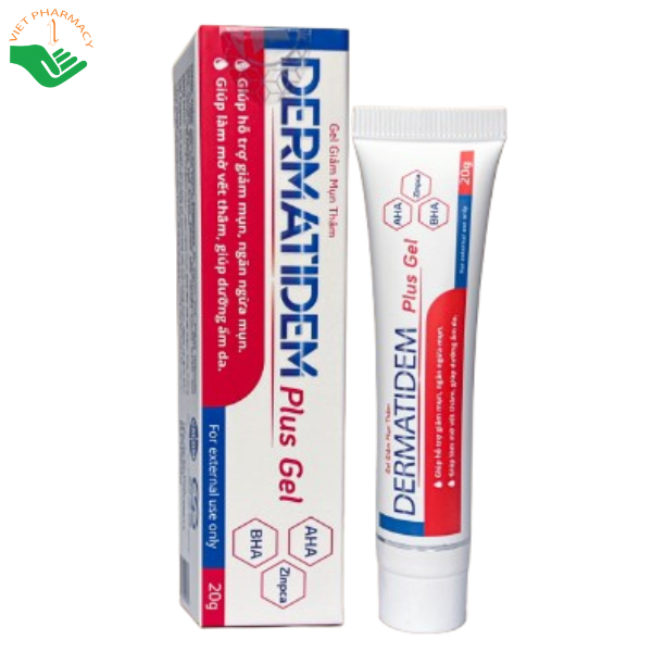 Gel giảm mụn, mờ thâm, dưỡng da Dermatidem Plus Gel