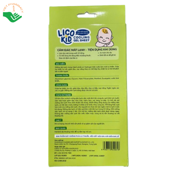 Miếng dán hạ sốt Licokid (3 gói x 2 miếng)