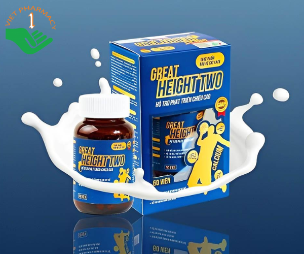 Viên uống cung cấp vitamin,canxi và khoáng chất Great Height Two