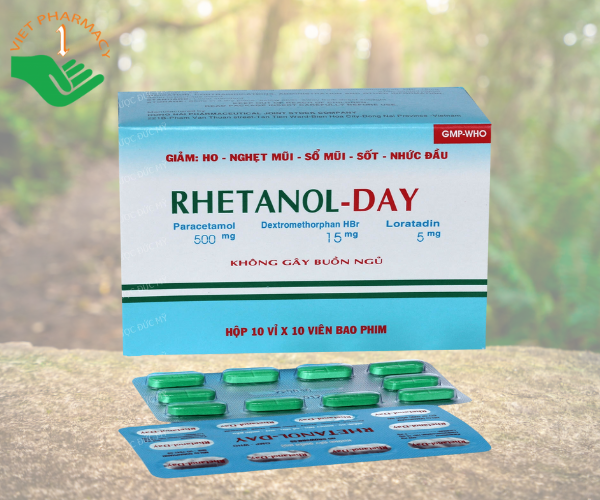 Thuốc điều trị giảm đau, giảm sốt, giảm ho và chống dị ứng Rhetanol-Day