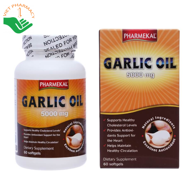 Viên uống hỗ trợ giảm cholesterol Pharmekal GARLIC OIL 5000mg