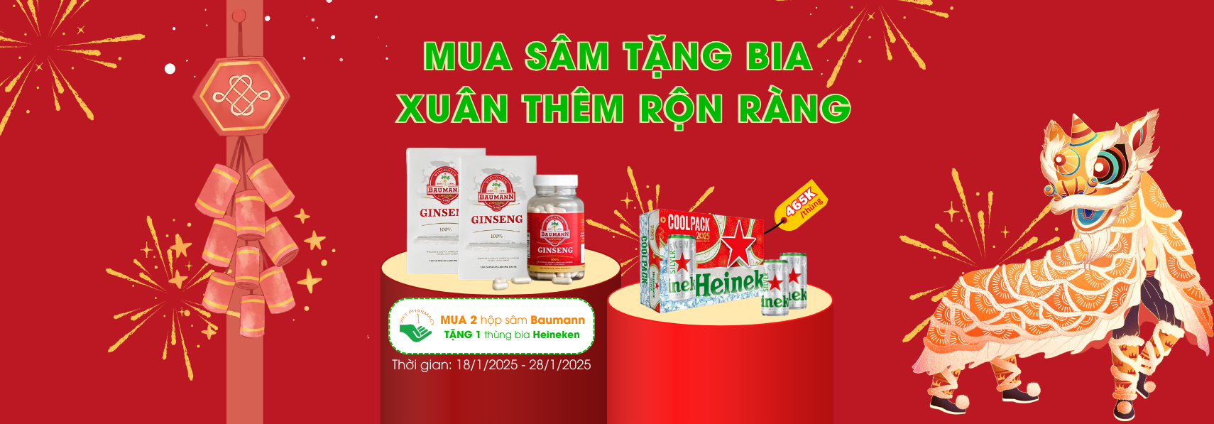 Chào Năm Mới - Mua Sâm Tặng Bia, Quà Tết Đủ Đầy