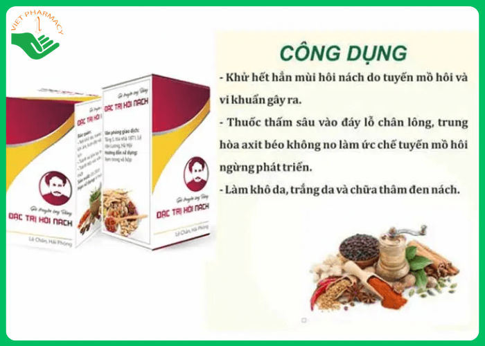 Thành phần của thuốc trị hôi nách Ông Bủng