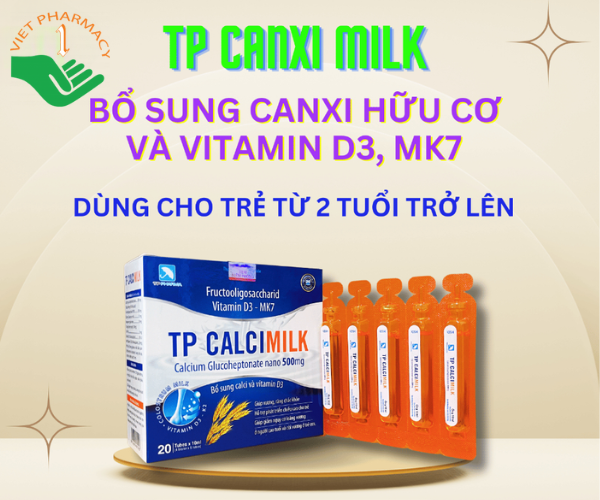 Viên uống bổ sung calci và vitamin D3 TP Calcimilk 